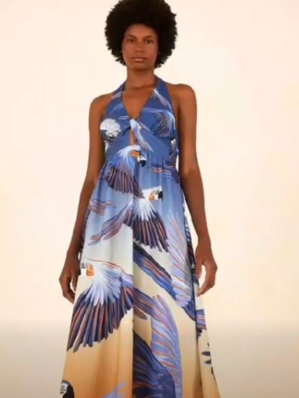 FARM Rio Night Fly Cropped Maxi sz M NWT - Picture 5 of 10